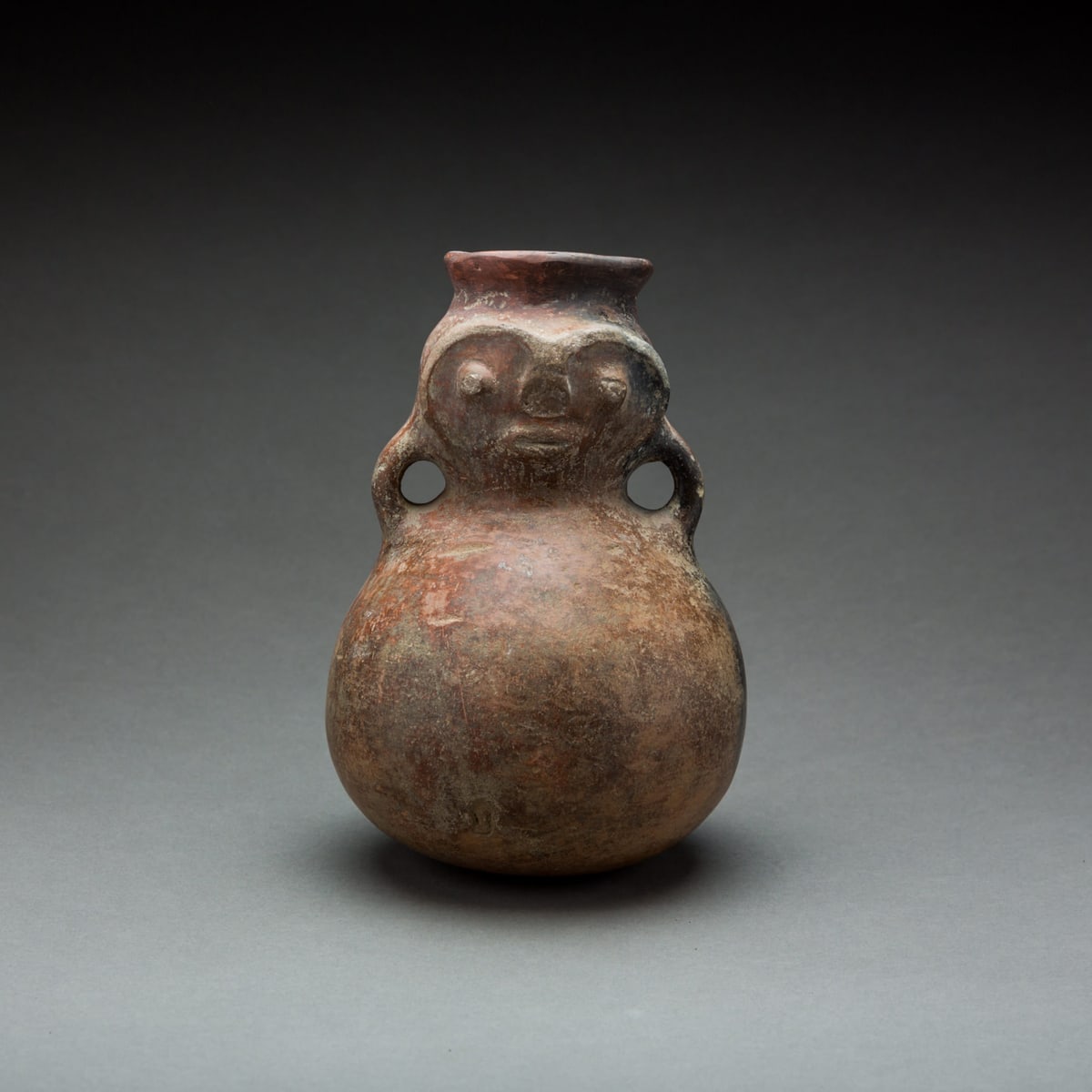 Burnished Terracotta Vessel of a Zoomorphic Figure, 500 CE - 900 CE