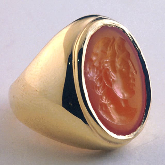 Carnelian Intaglio Depicting the Bust of Hercules, 1700 CE - 1800 CE