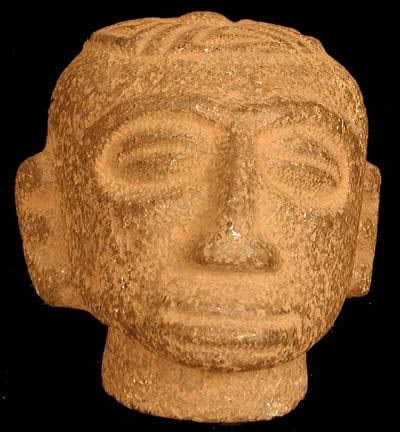 Basalt Trophy Head, 500 CE - 1000 CE