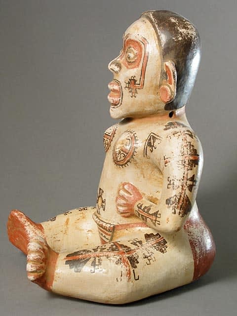 Terracotta Sculpture of a Seated Woman, 500 CE - 800 CE