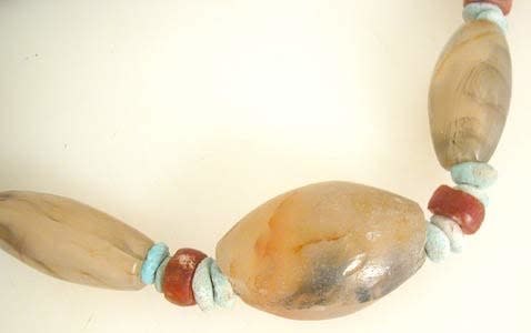 Carnelian, Agate and Faience Bead Necklace, 3300 BCE - 1300 BCE