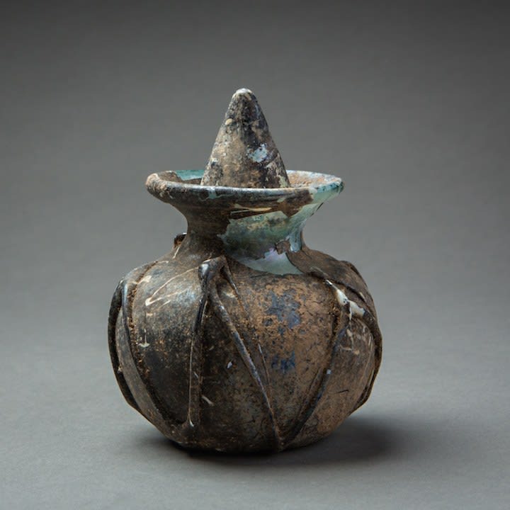 Glass Jar with Applied Decoration, 100 CE - 300 CE