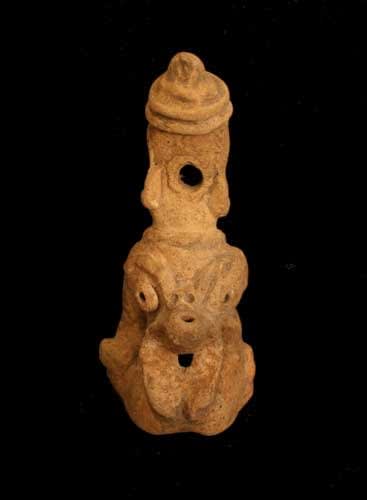 Mayan Figural Whistle, 550 CE - 950 CE
