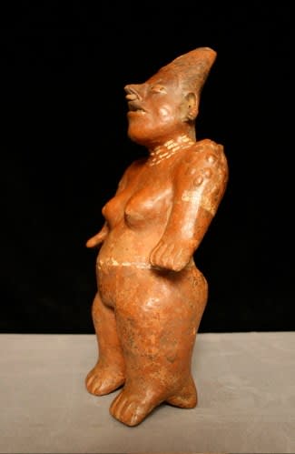 El Arenal Brown Style Jalisco Terracotta Sculpture of a Standing Woman, 300 BCE - 300 CE