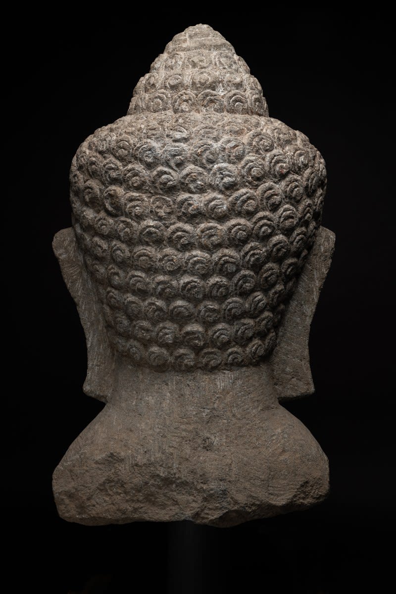 Monumental Javanese Head of the Buddha, Ninth Century AD