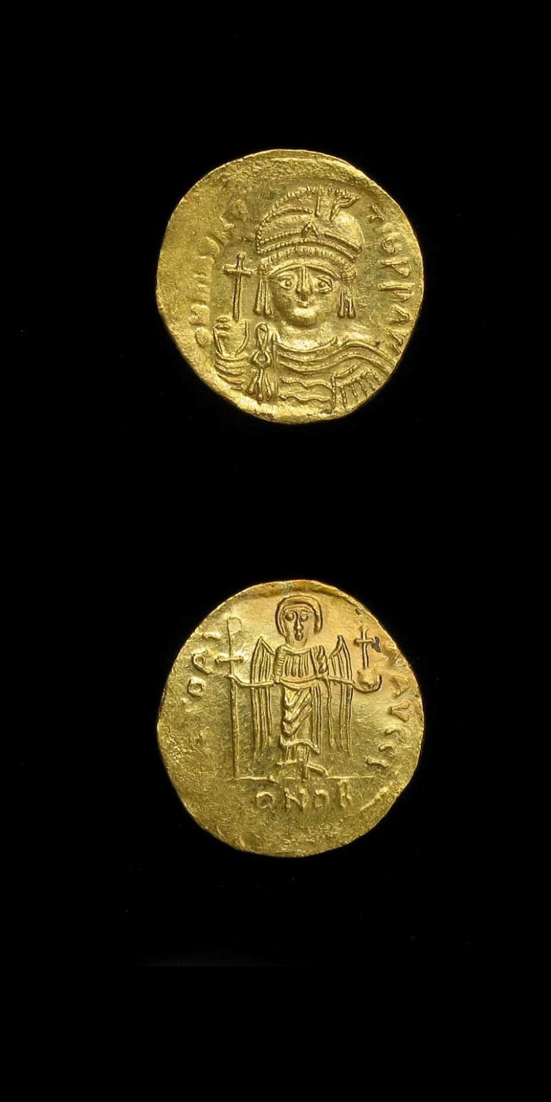 Byzantine Gold Solidus of Emperor Maurice Tiberius, 582 CE - 602 CE