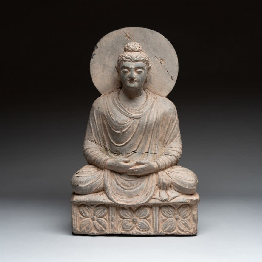 Gandhara Grey Schist Sculpture of Buddha, 1st Century CE - 2nd Century CE