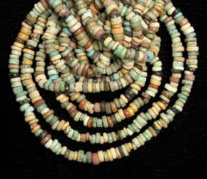 Egyptian Faience Bead Necklace, 1600 BCE - 1300 BCE