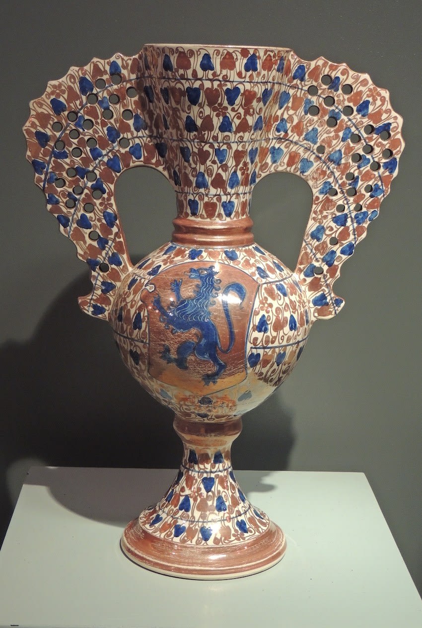 Hispano-Moresque Amphora, AD 1860 - AD 1920