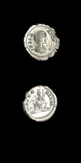 Silver Denarius of Empress Julia Domna, 196 CE - 211 CE