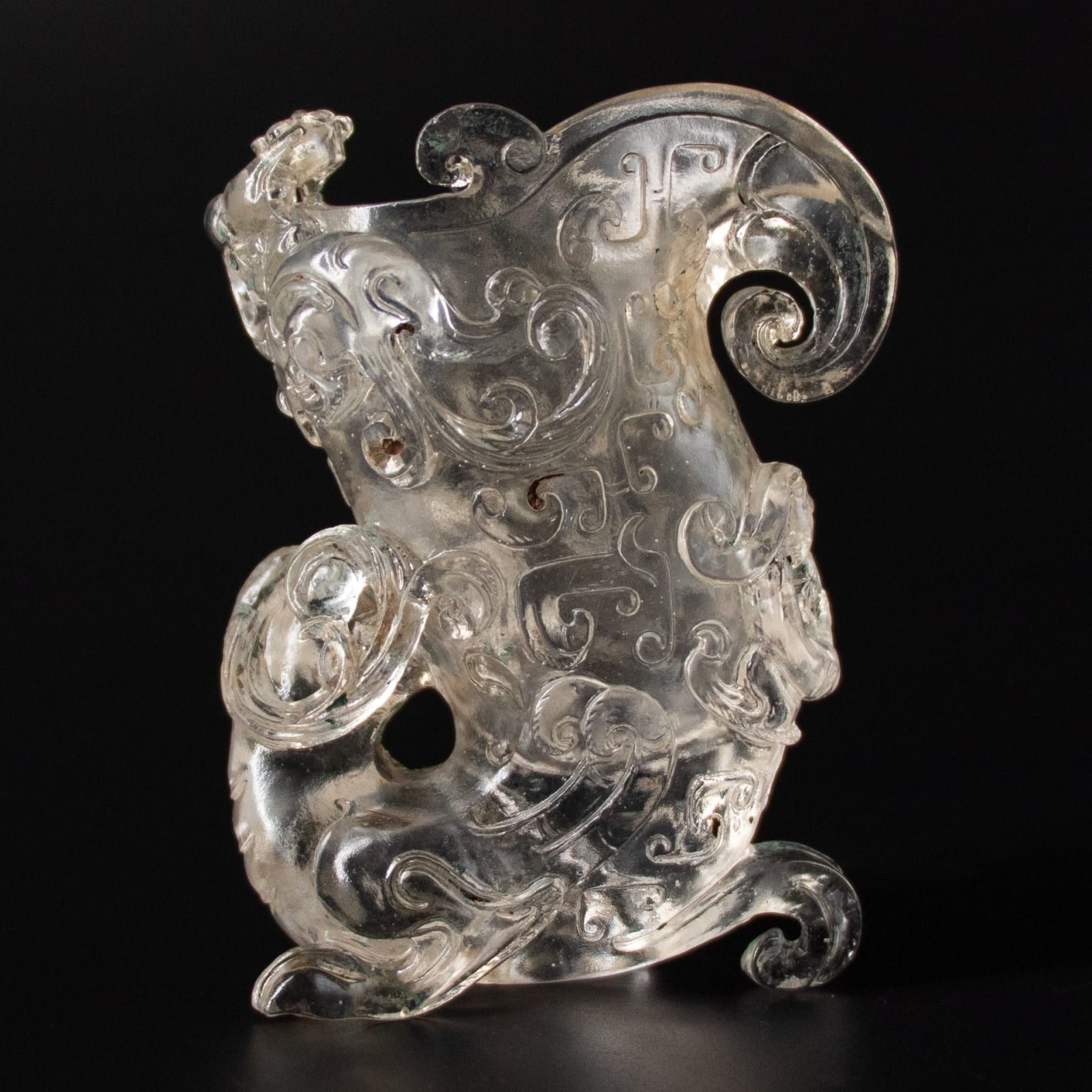 Qing dynasty cast glass libation cup , 1644-1912 CE