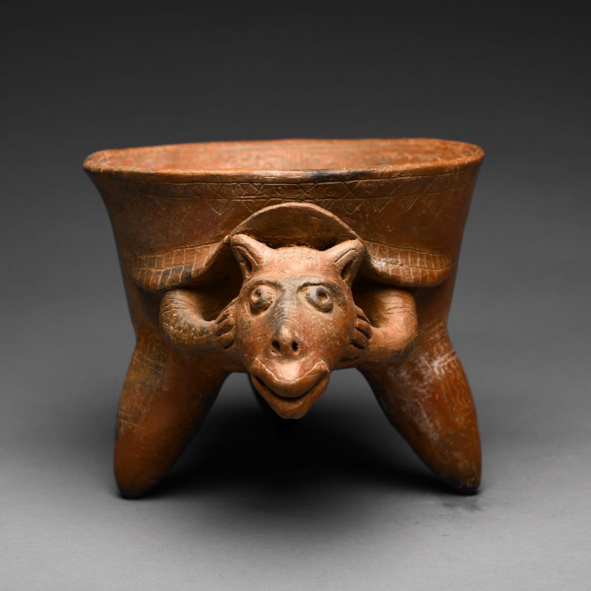 Tripod Zoomorphic Vessel, 300 BCE - 500 CE