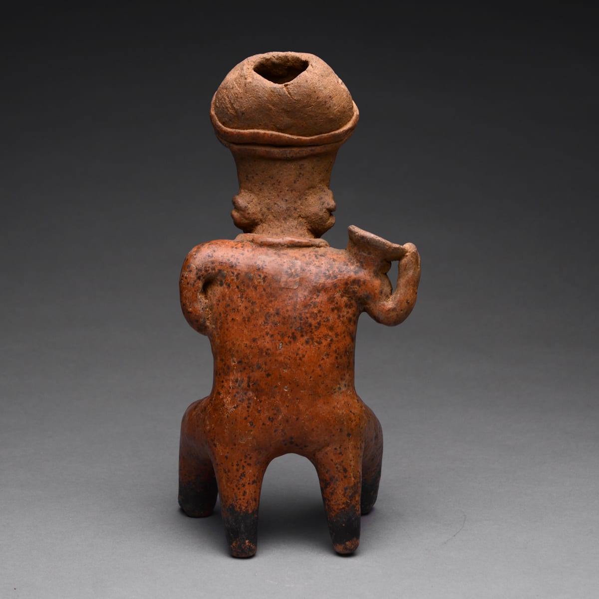 San Sebastián Style Nayarit Sculpture of Seated Woman Holding an Offering Bowl, 300 BCE - 300 CE