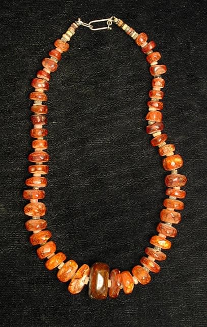 Roman Amber and Egyptian Faience Bead Necklace, 100 CE - 300 CE