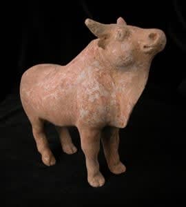 Tang Terracotta Sculpture of a Standing Ox, 618 CE - 906 CE