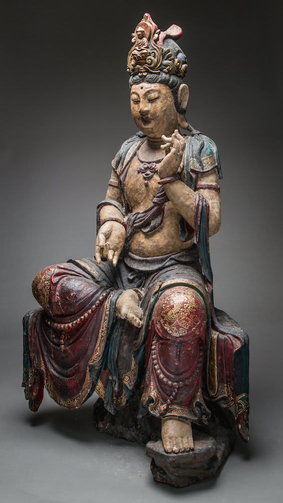 Ming Wooden Polychromed Guanyin, 1368 CE - 1644 CE