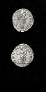 Silver Denarius of Emperor Commodus, 180 CE - 192 CE