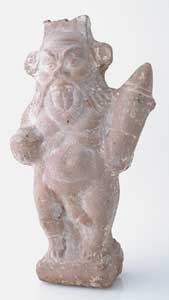 Ptolemaic Period Terracotta Sculpture of Bes, 300 BCE - 100 CE
