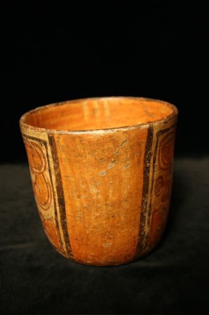 Mayan Polychrome Cylindrical Vessel, 200 CE - 600 CE