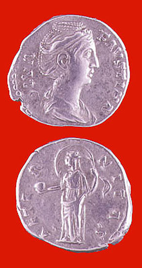 Silver Denarius of Empress Faustina Senior Issued Posthumously, 141 CE - 161 CE