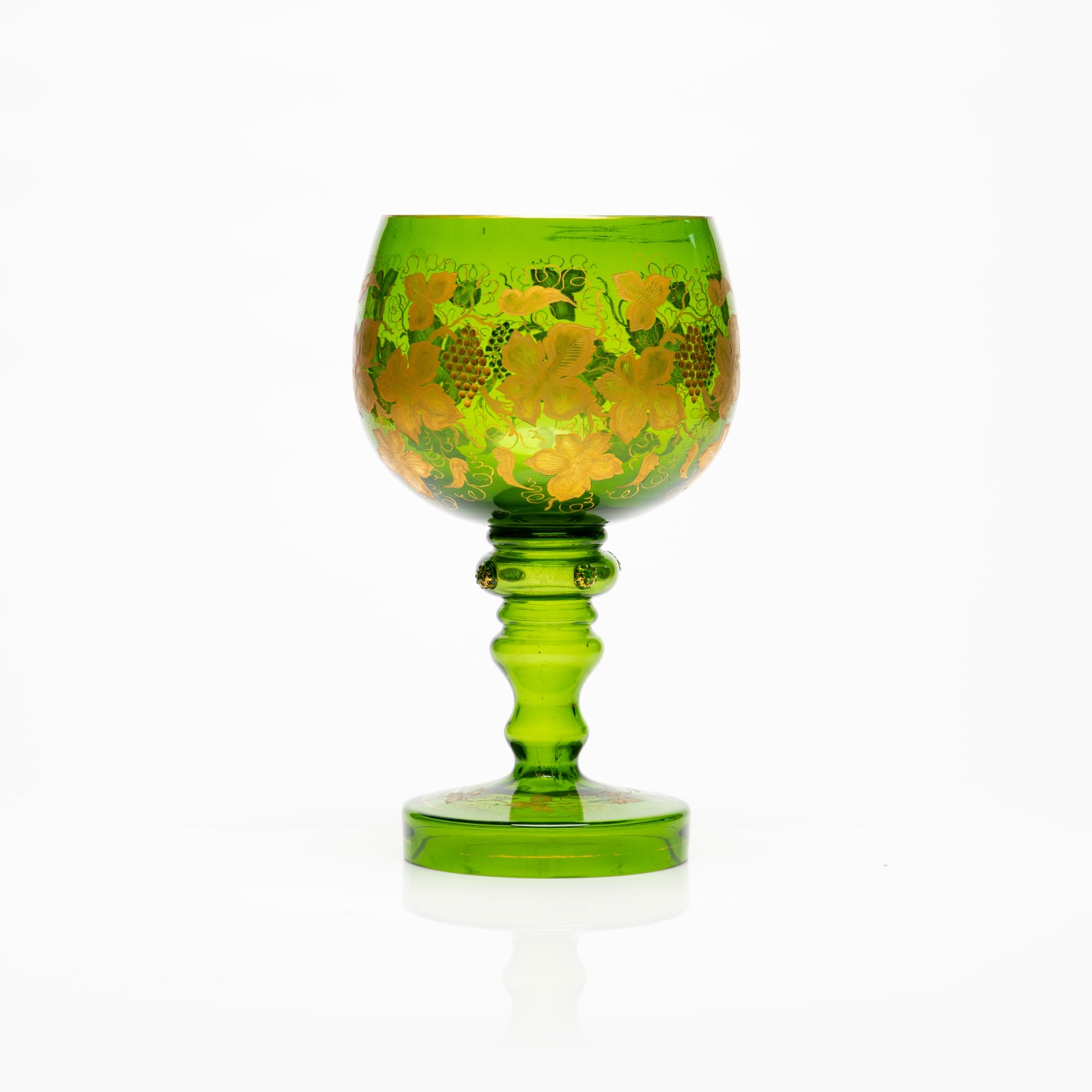 Moser Goblet With Decoration, 19th Century