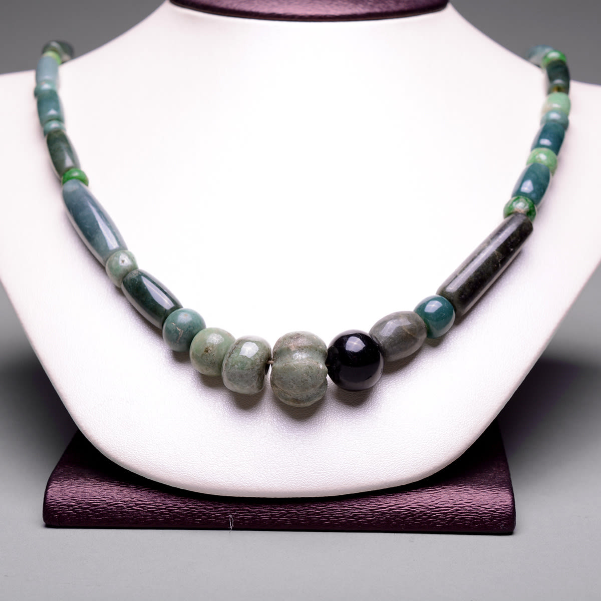Mayan Jade Bead Necklace, 300 CE - 900 CE