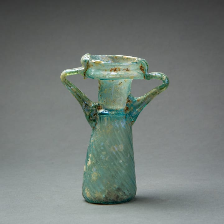 Roman Glass Amphoriskos, 5th Century CE - 6th Century CE