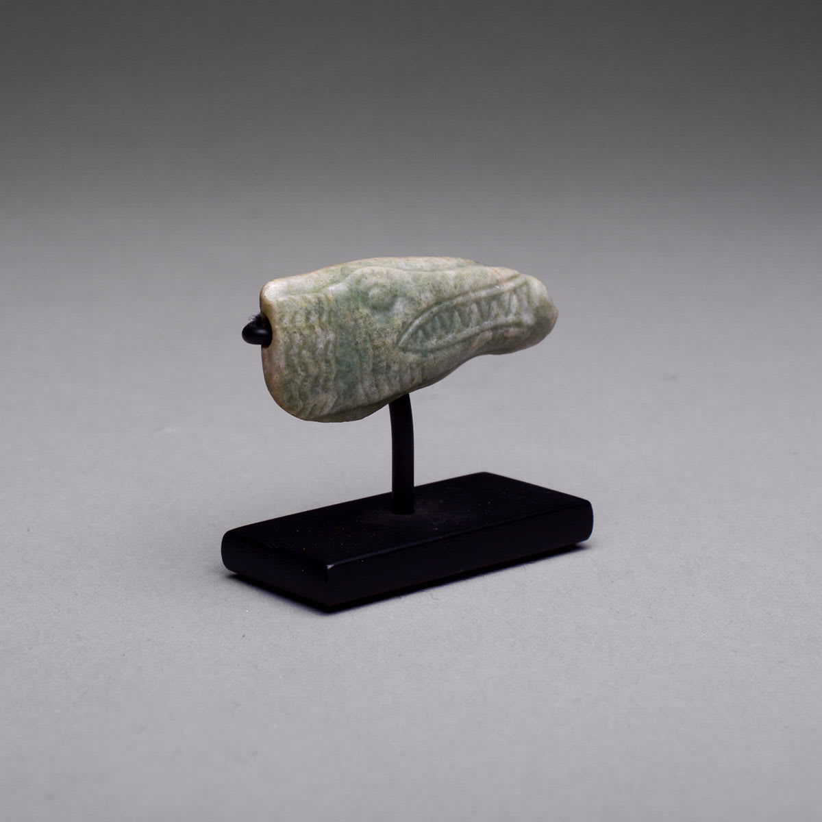 Mayan Jade Amulet in the Form of a Crocodile's Head, 300 CE - 600 CE