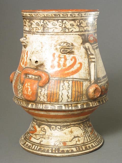Vessel Depicting the Head of Tlaloc, 500 CE - 1550 CE