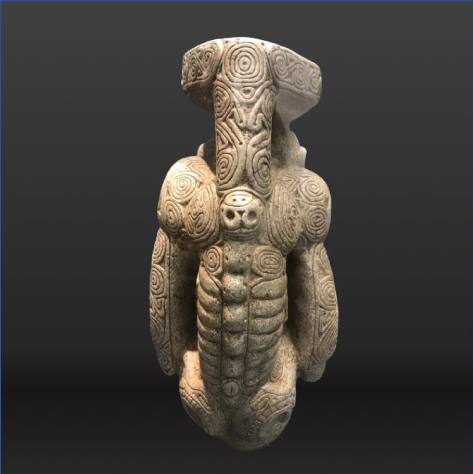 Taino Seated Zemi Cohoba Platform, 1200 CE - 1500 CE