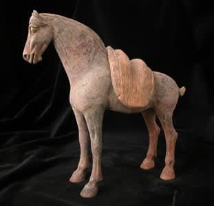 Tang Sculpture of a Horse with Removable Saddle, 618 CE - 906 CE
