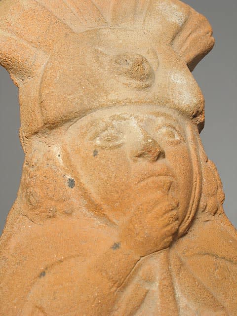 Moche Molded Whistle Depicting a Standing Noble, 500 CE - 700 CE