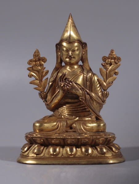 Gilt-Bronze Figure of the Dalai Lama, 1500 CE - 1800 CE