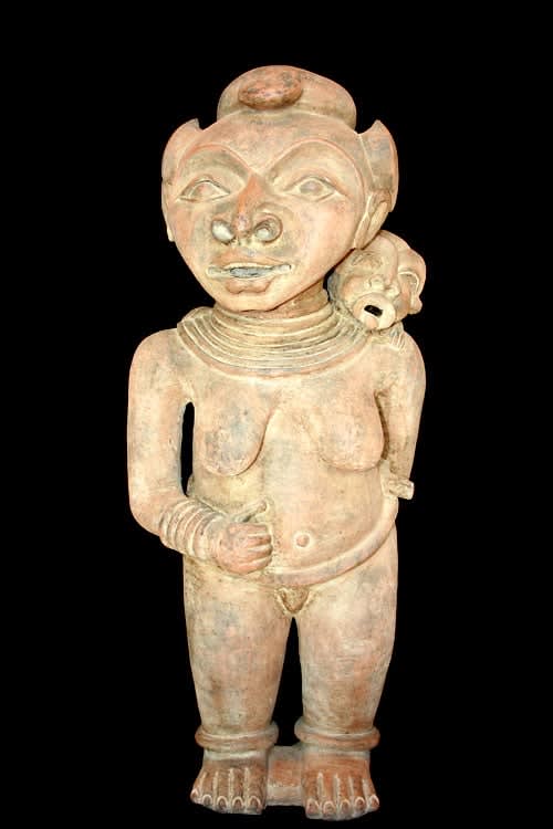 Terracotta Mother and Child, 19th Century CE