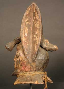 Yoruba Wooden Polychrome Egungun Headdress Mask, 20th Century CE