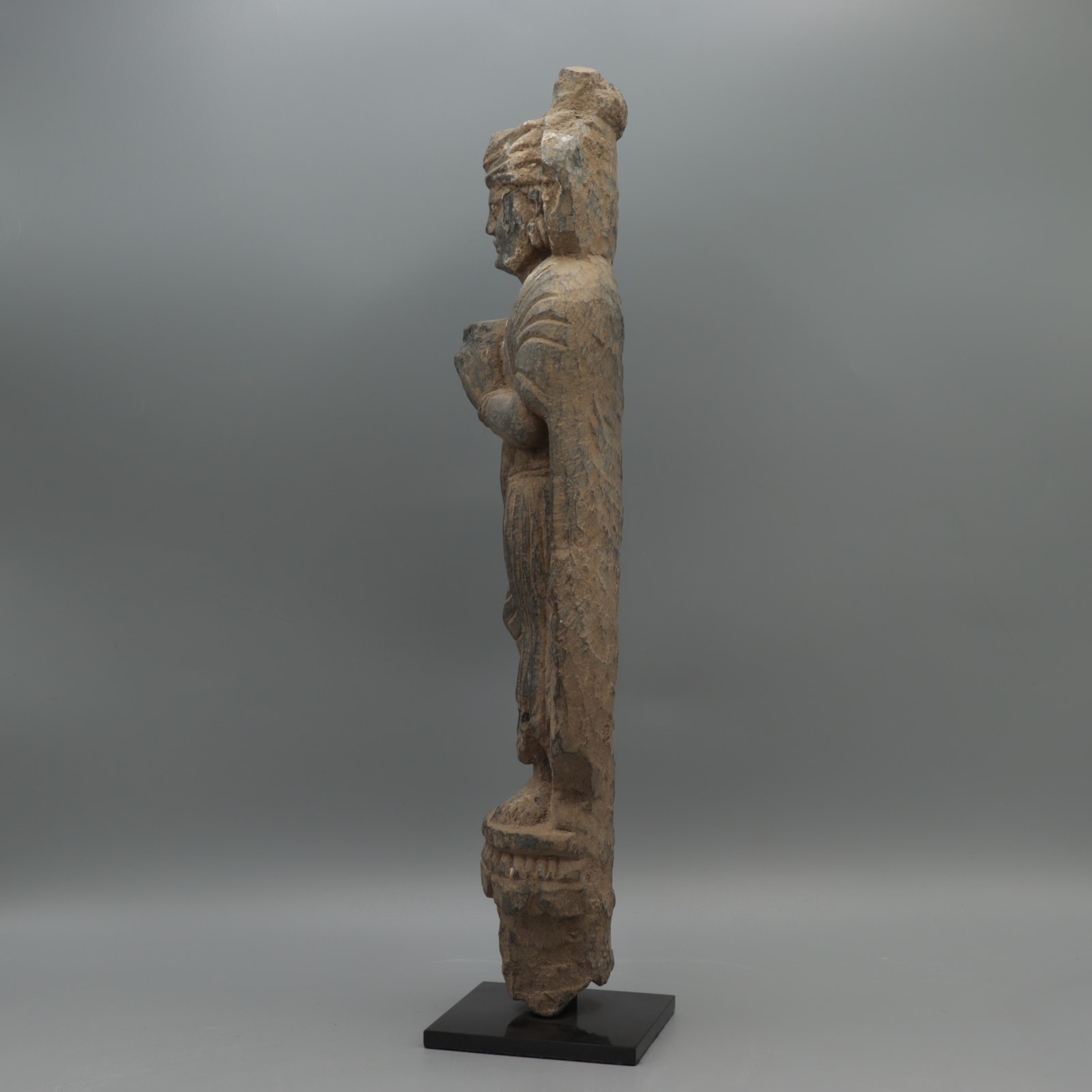 Gandharan Schist Sculpture of a Bodhisattva, 100 CE - 400 CE