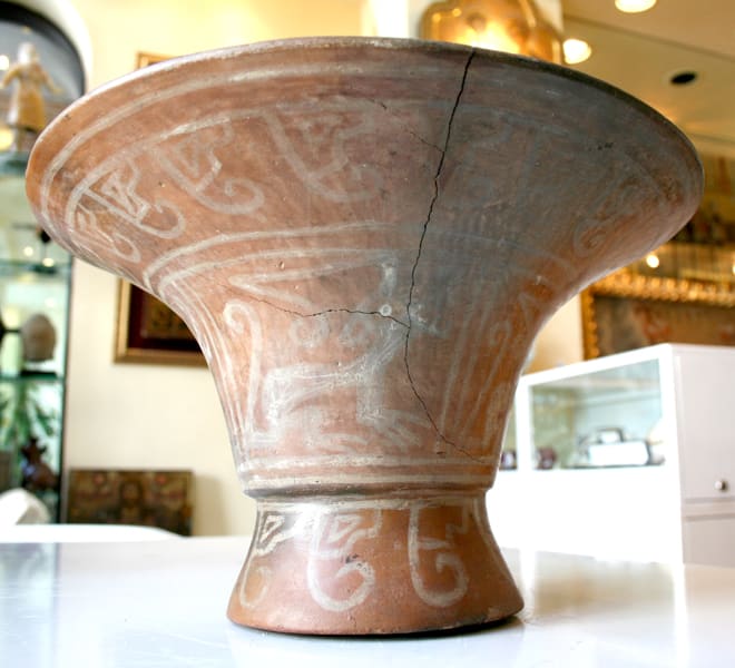 Moche Painted Terracotta Chalice, 400 CE - 800 CE