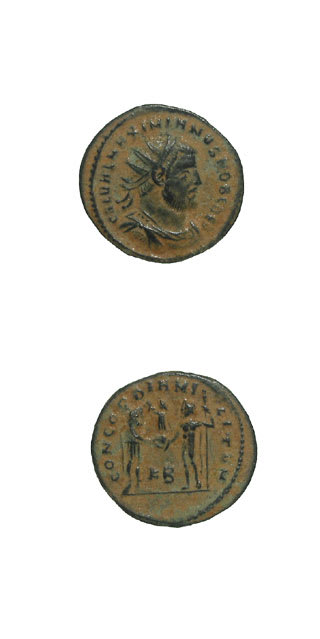 Bronze Antoninianus of Galerius Struck While Caesar, 293 CE - 305 CE