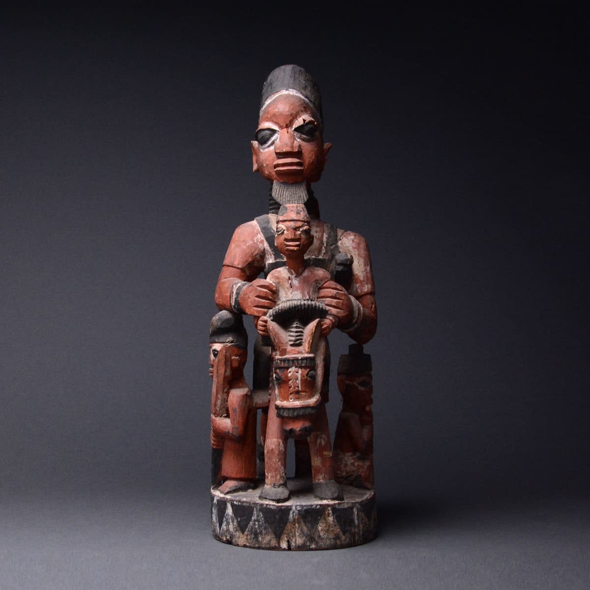 Yoruba Wooden Polychrome Sculpture, 20th Century CE