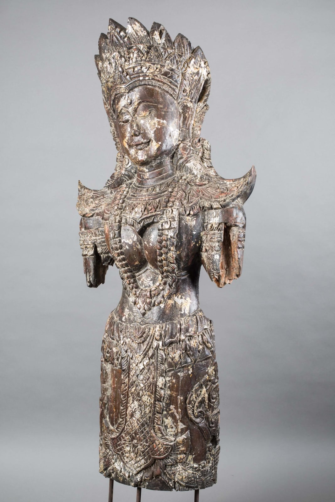 Thai Lan Na style wooden sculpture of Tara, 16th Century - 18th Century CE
