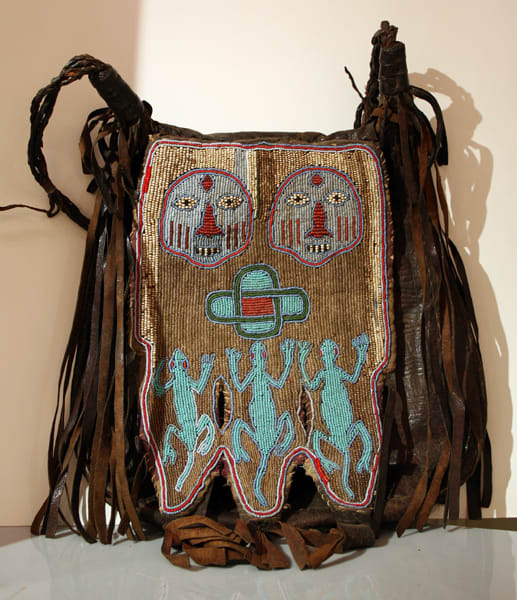 Yoruba Beaded Leather Diviner's Bag, 20th Century CE