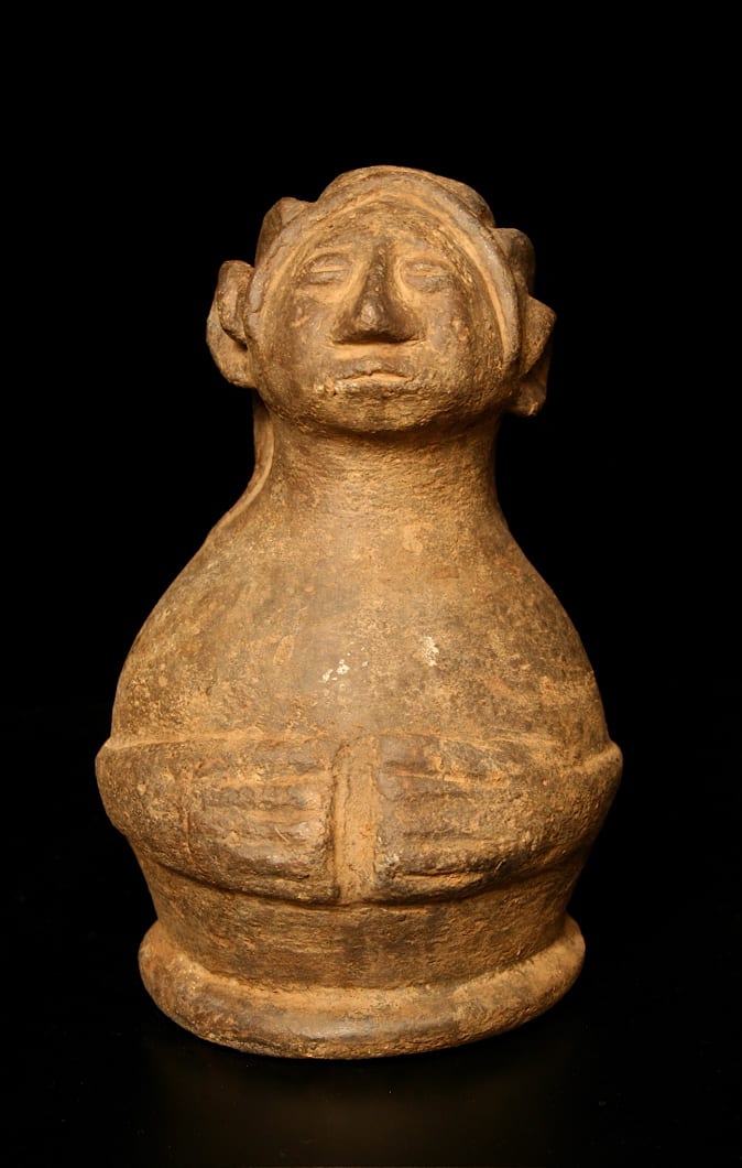 Azande Terracotta Anthropomorphic Vessel, 20th Century CE