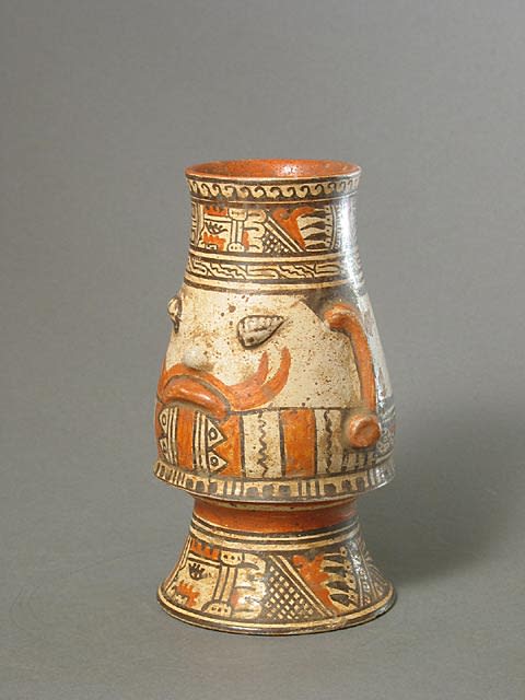 Vessel Depicting the Head of Tlaloc, 1200 CE - 1500 CE