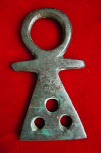 Phoenician Bronze Amulet with the Sign of Tanit, 500 BCE - 400 CE