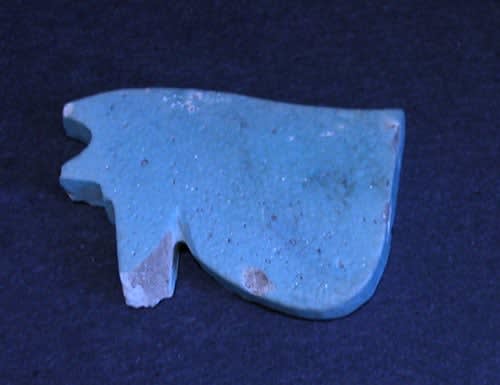 Egyptian Faience Amulet Depicting the Sacred Eye Of Horus, 1600 BCE - 1100 BCE