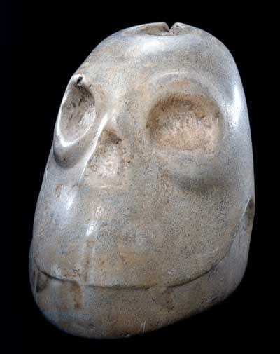 Stone Sculpture of a Skull, 500 CE - 1000 CE