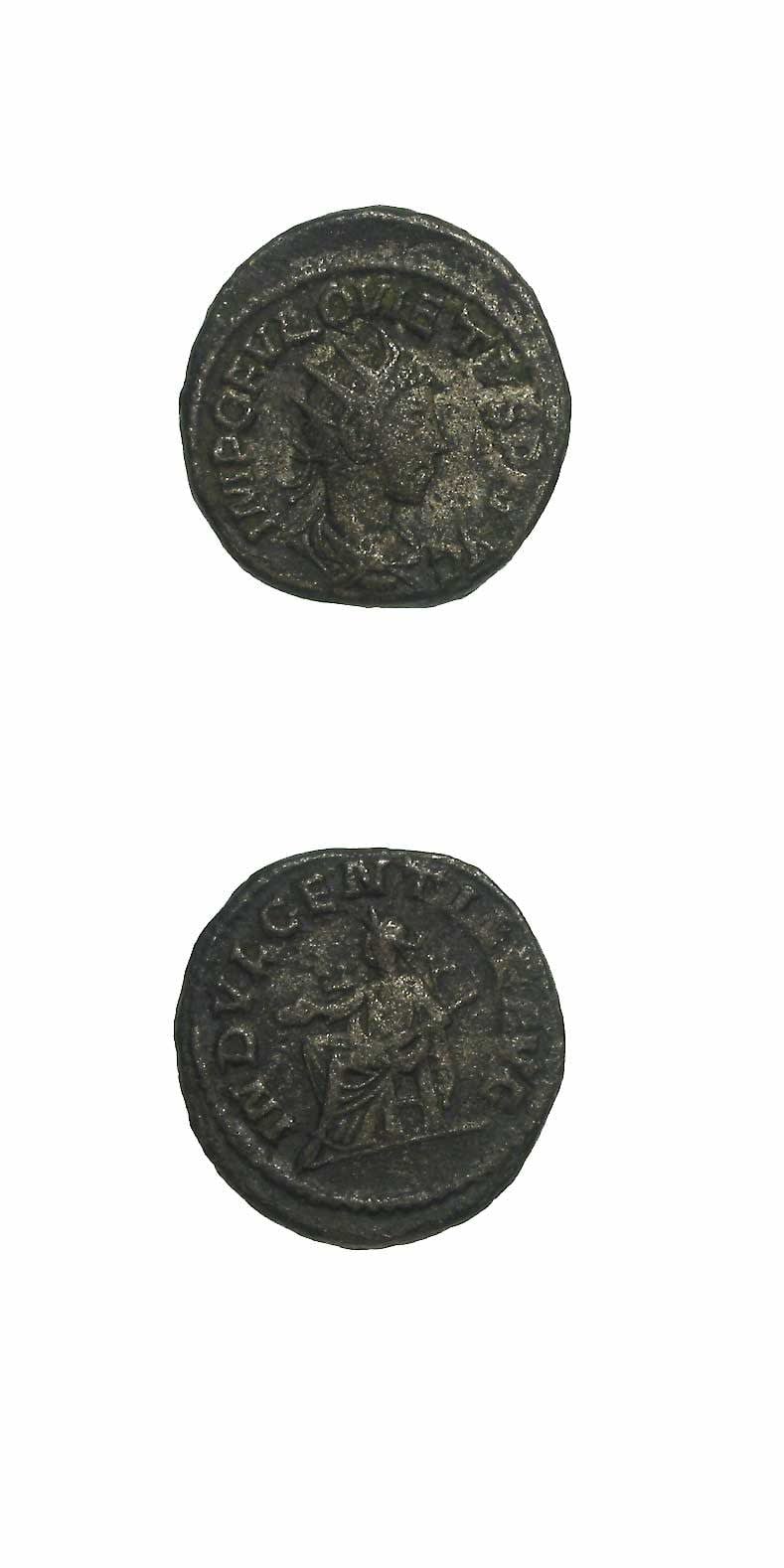 Roman Bronze Coin Depicting Quietus
