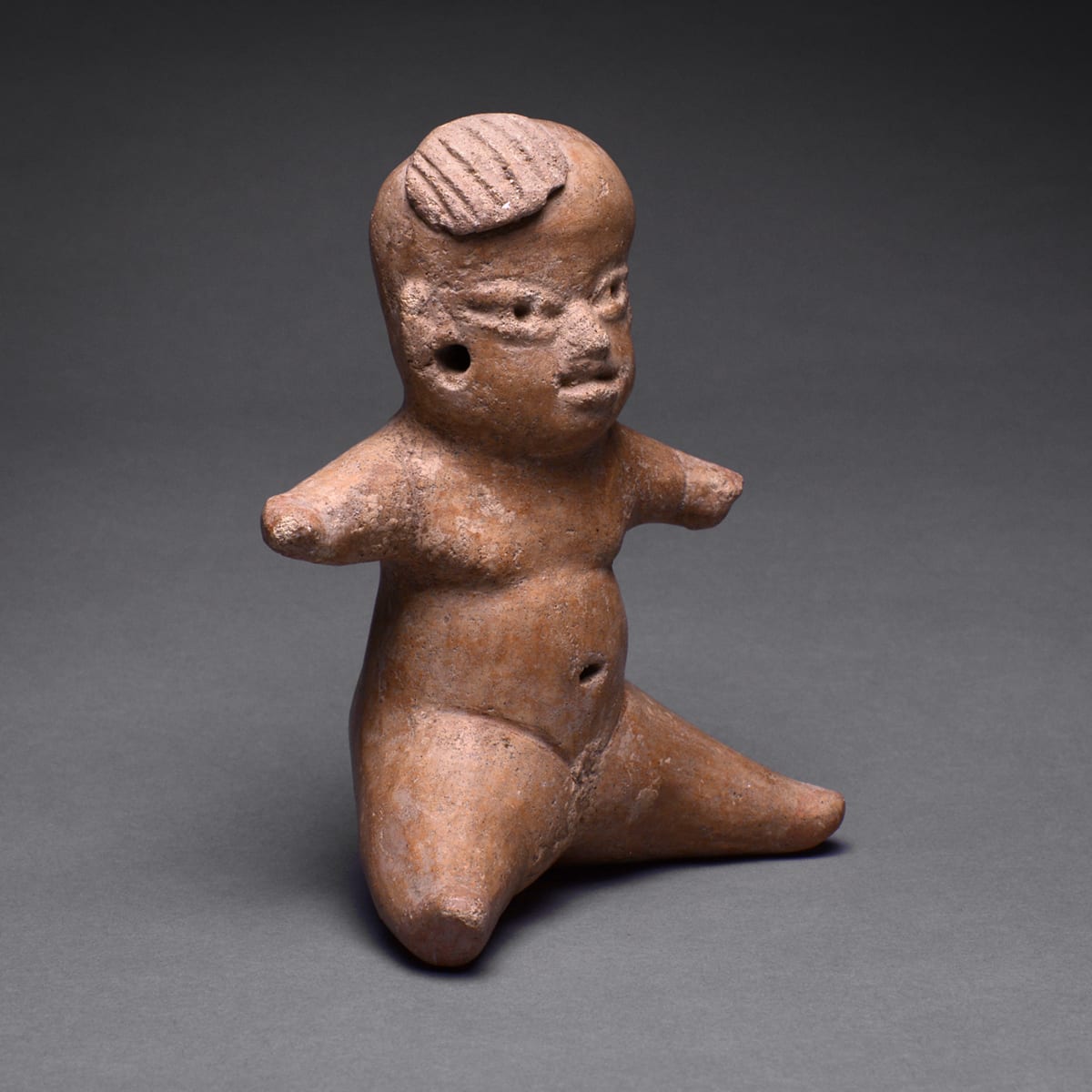 Olmec Terracotta Seated Figure, 1200 BCE - 500 BCE