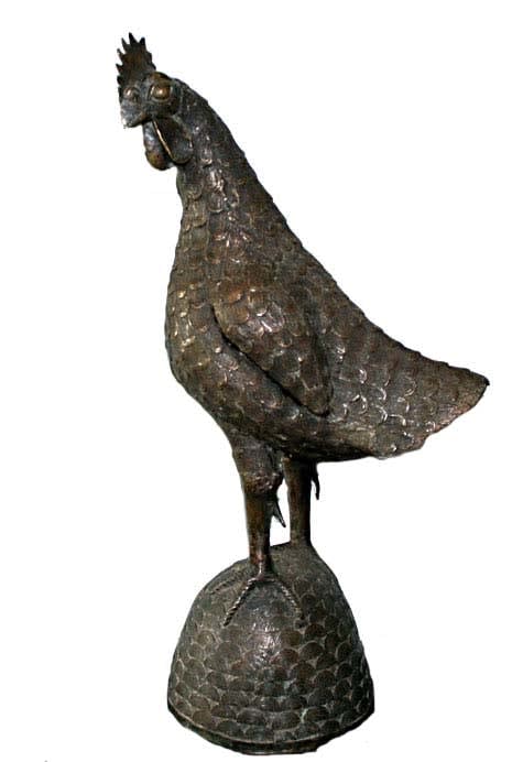 Benin Style Bronze Cock, 18th Century CE - 19th Century CE