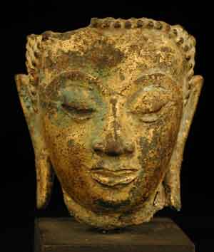 Bronze Head Of A Buddha, 16th Century CE - 17th Century CE